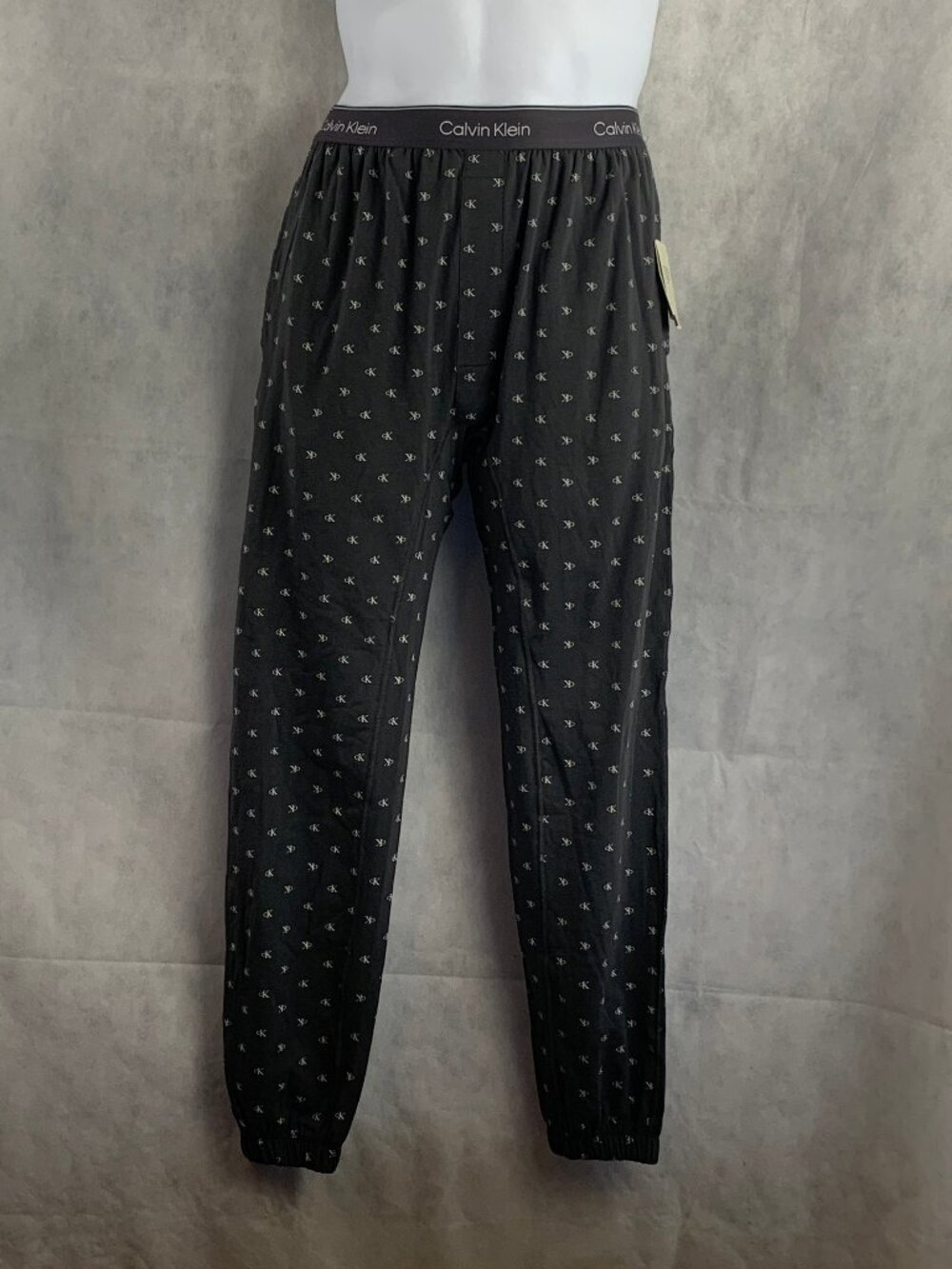 Calvin Klein Men's 95% Cotton Logo Lounge Pajama Jogger Pants, Iron Gray, Small